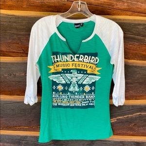 Cruel Girl green baseball graphic tee